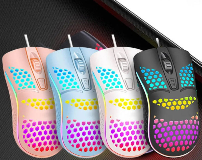 High Precision USB Wire RGB LED Optical Gamer Mouse for Gaming, Customizable Lighting, Durable Ergonomic Design