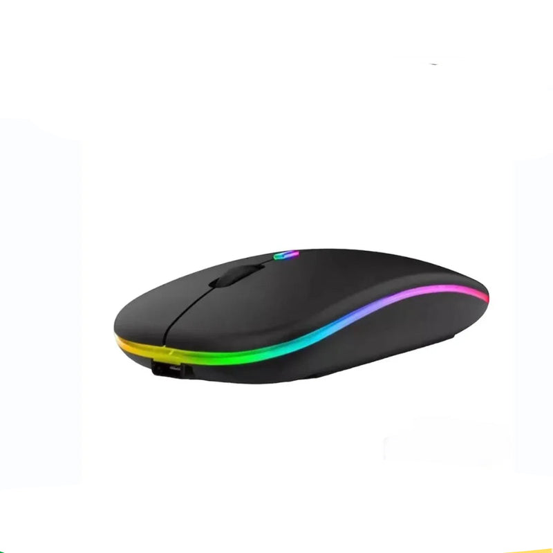 Mouse Wireless Recarregável Led Rgb 2.4 Ghz Sem Fio