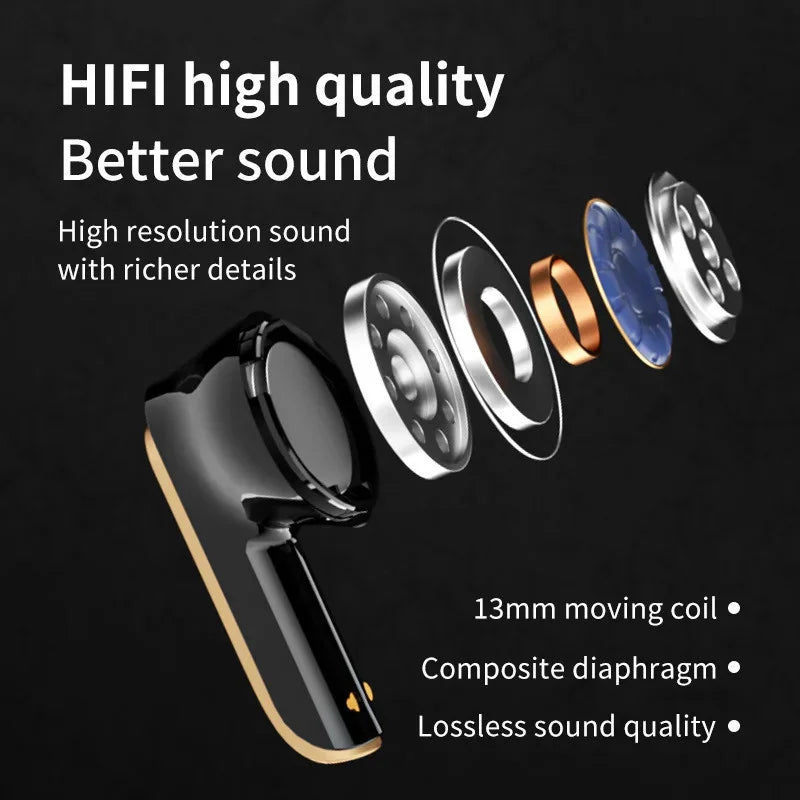 GM20 HiFi Stereo Headset, Bluetooth 5.3 fone de ouvido, baixa latência, jogos e música